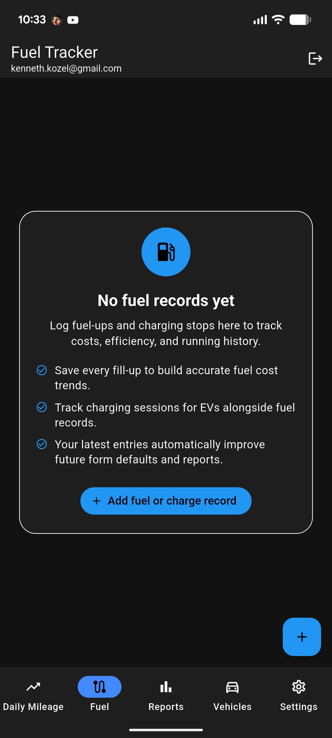 Fuel purchase logging